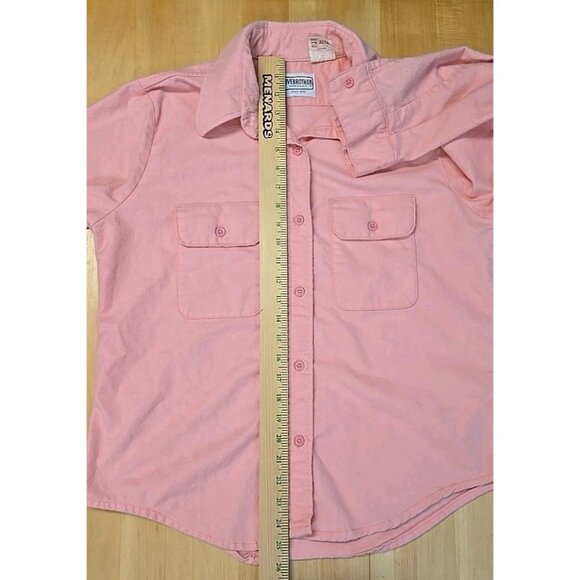 Vintage Five Brother Flannel Shirt Womens Size Large Pink Union Made in USA - Picture 6 of 8